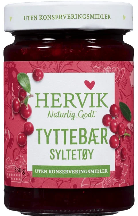 Hervik Tyttebærsyltetøy 330g
