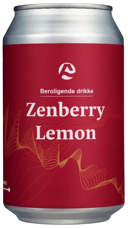 Alpha Wave Beverages Zenberry Lemon Sukkerfri Beroligende Drikke 330mg L-teanin 0,33l bx Beroligende Drikke 0.33l bx
