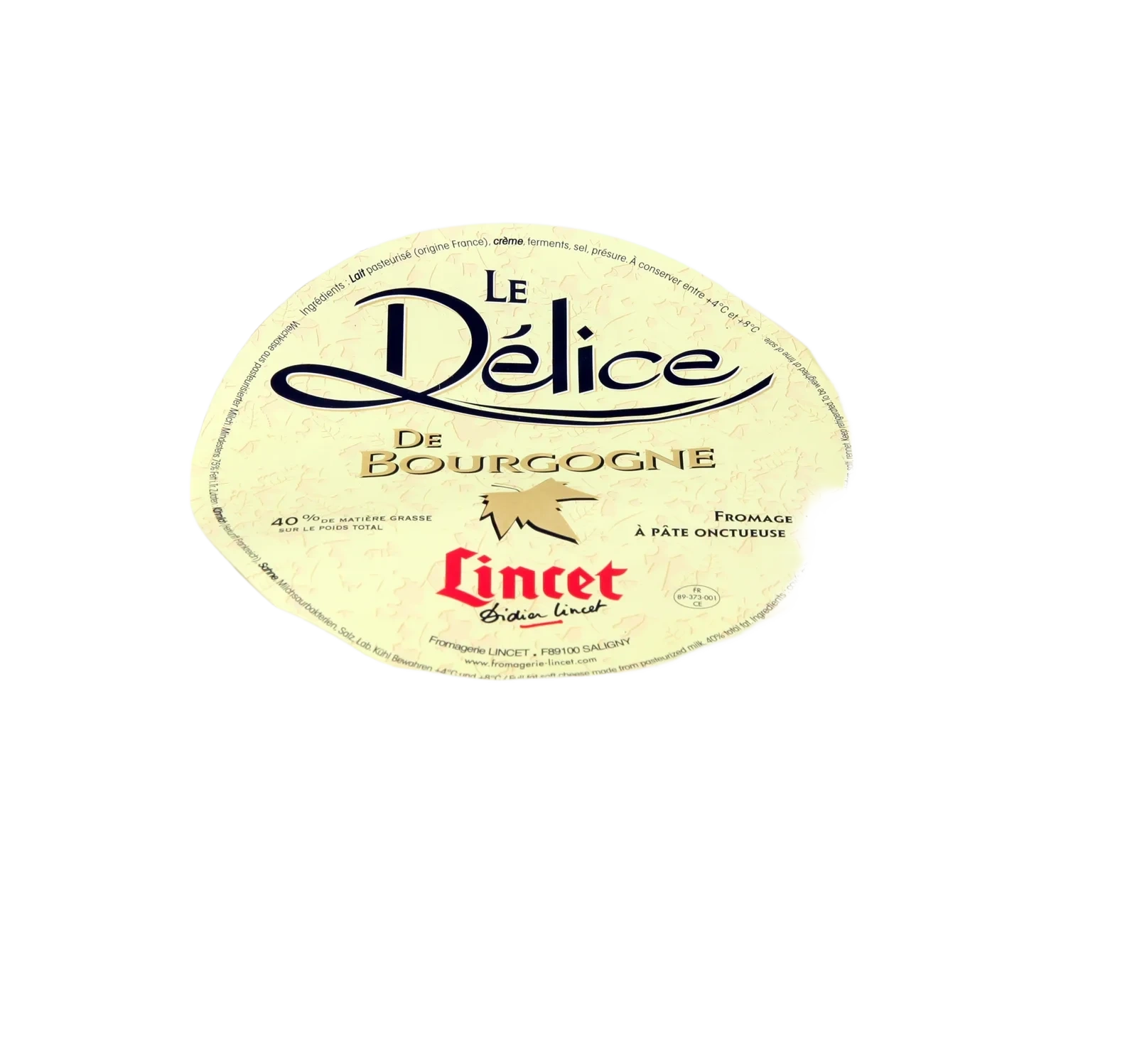 Délice de Bourgogne 40% vitmögelost