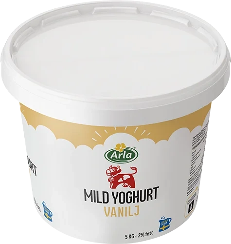 Mild yogurt vanilj 2% hink