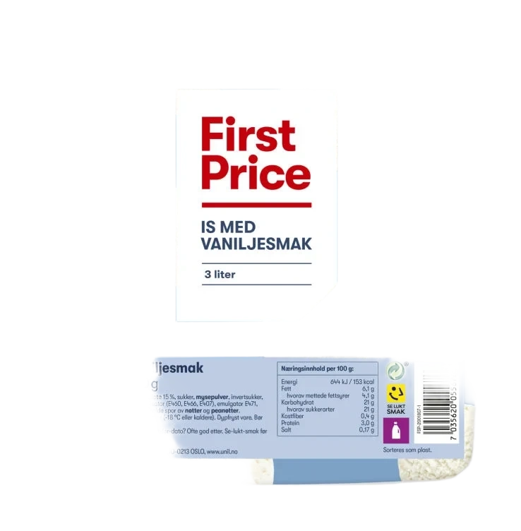 Iskrem Vaniljesmak 3l First Price