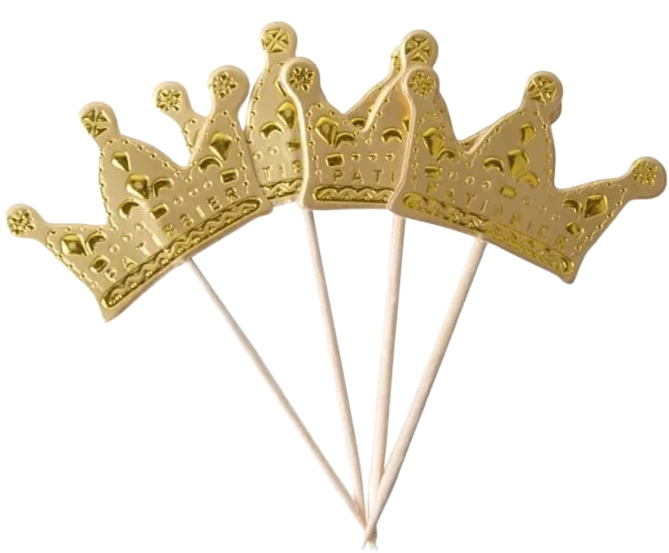 Prinsessekrone Gull 12stk Cacas