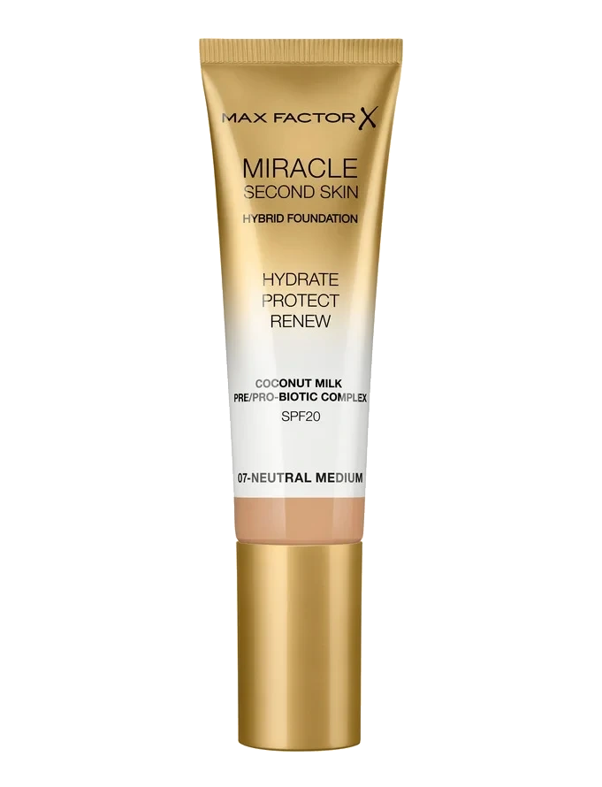 Max Factor Miracle Second Skin Foundation 07 Neutral Medium