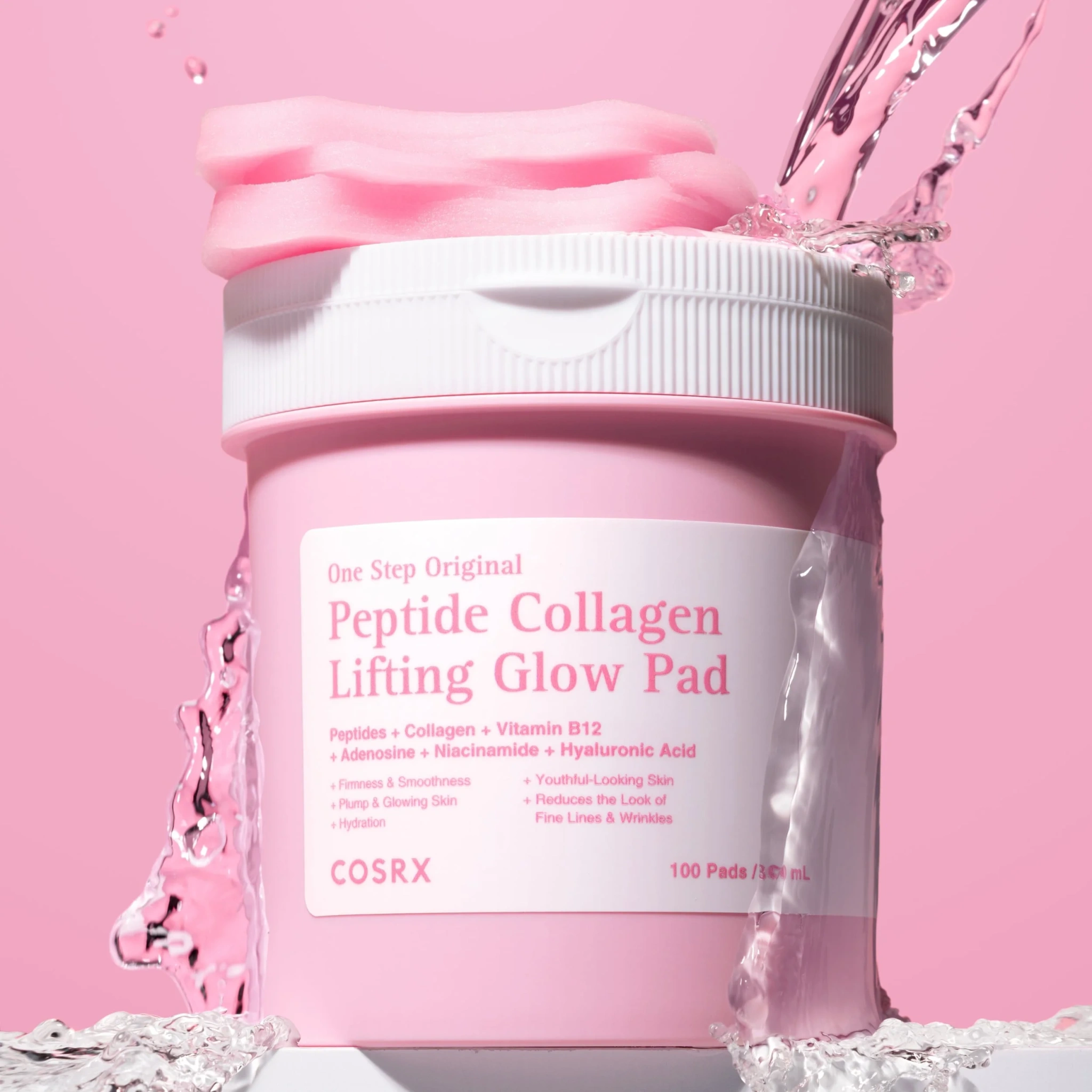 COSRX One Step Original Peptide Collagen Lifting Glow Pad, 100 stk.