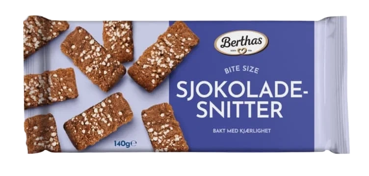 Sjokoladesnitter 140g Berthas