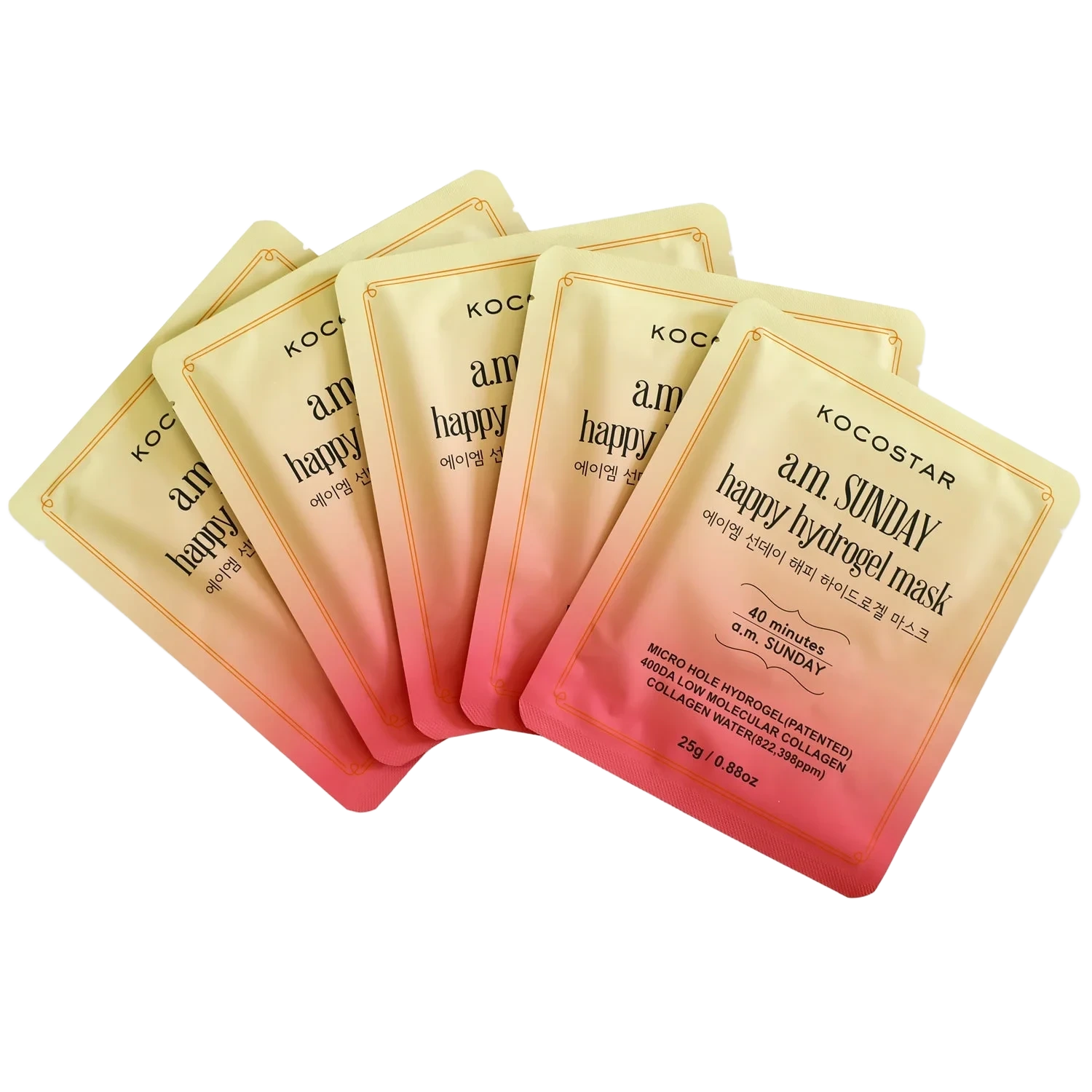 Kocostar A.M. Sunday Happy Hydrogel Mask 5 pcs
