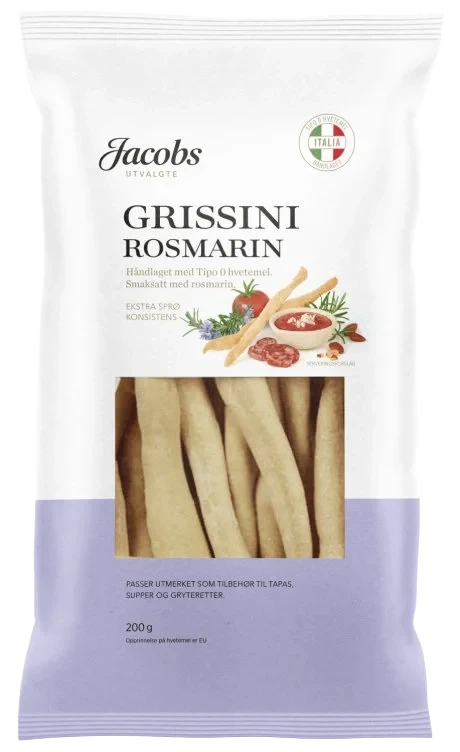 Grissini m/rosmarin 200g Jacobs Utvalgte