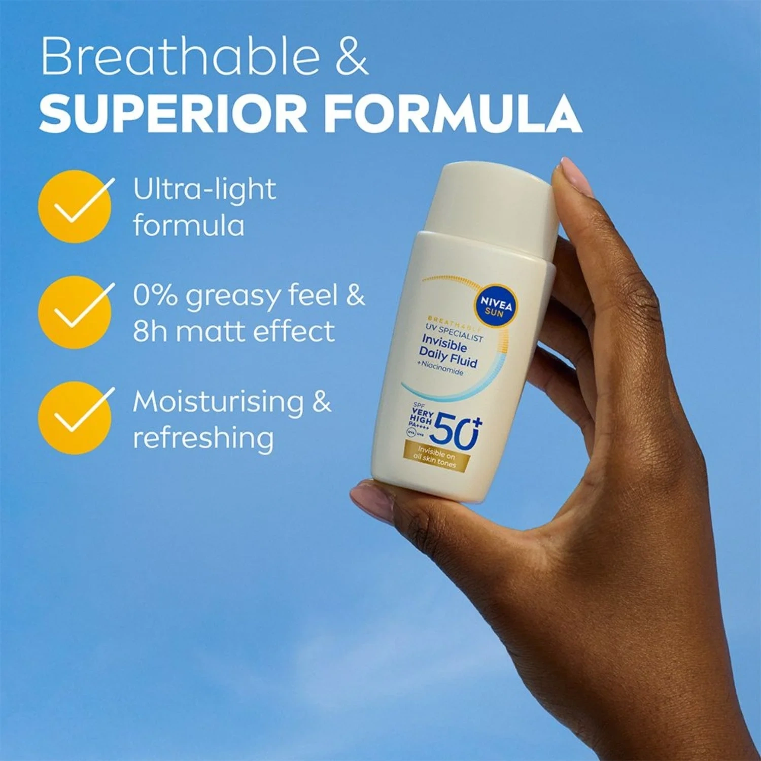 NIVEA UV Face Invisible Daily Fluid SPF50+