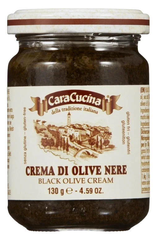 Olivenkrem Sort 130g Cara Cucina