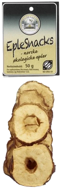 Eplesnacks Økologisk 50g Dyre Gård