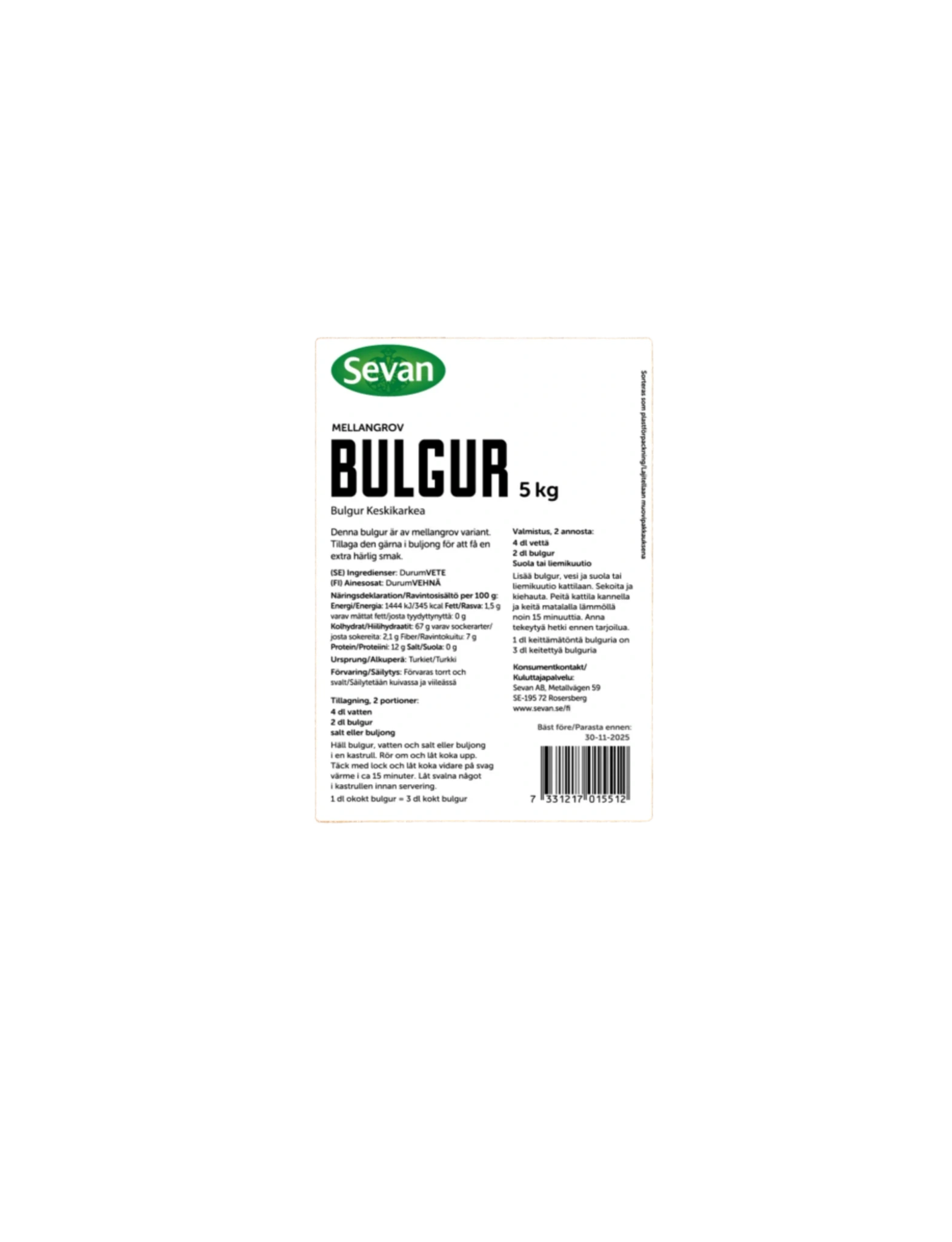 Bulgur Mellangrov