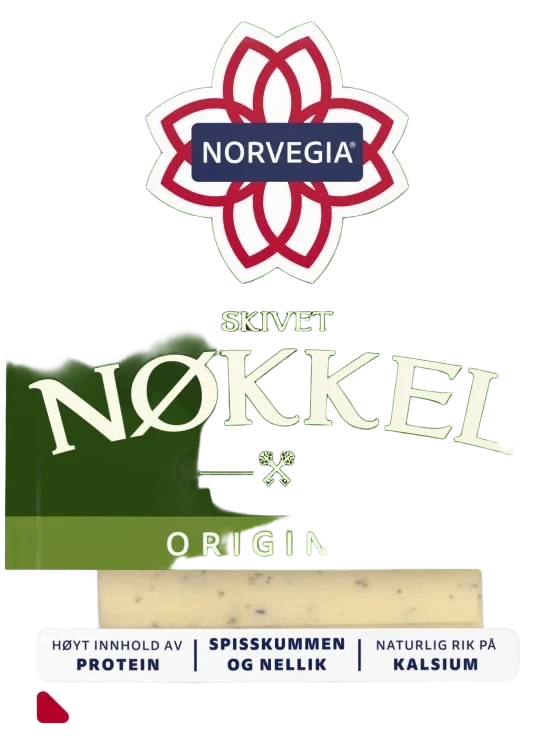 Norvegia Nøkkelost skivet 150g
