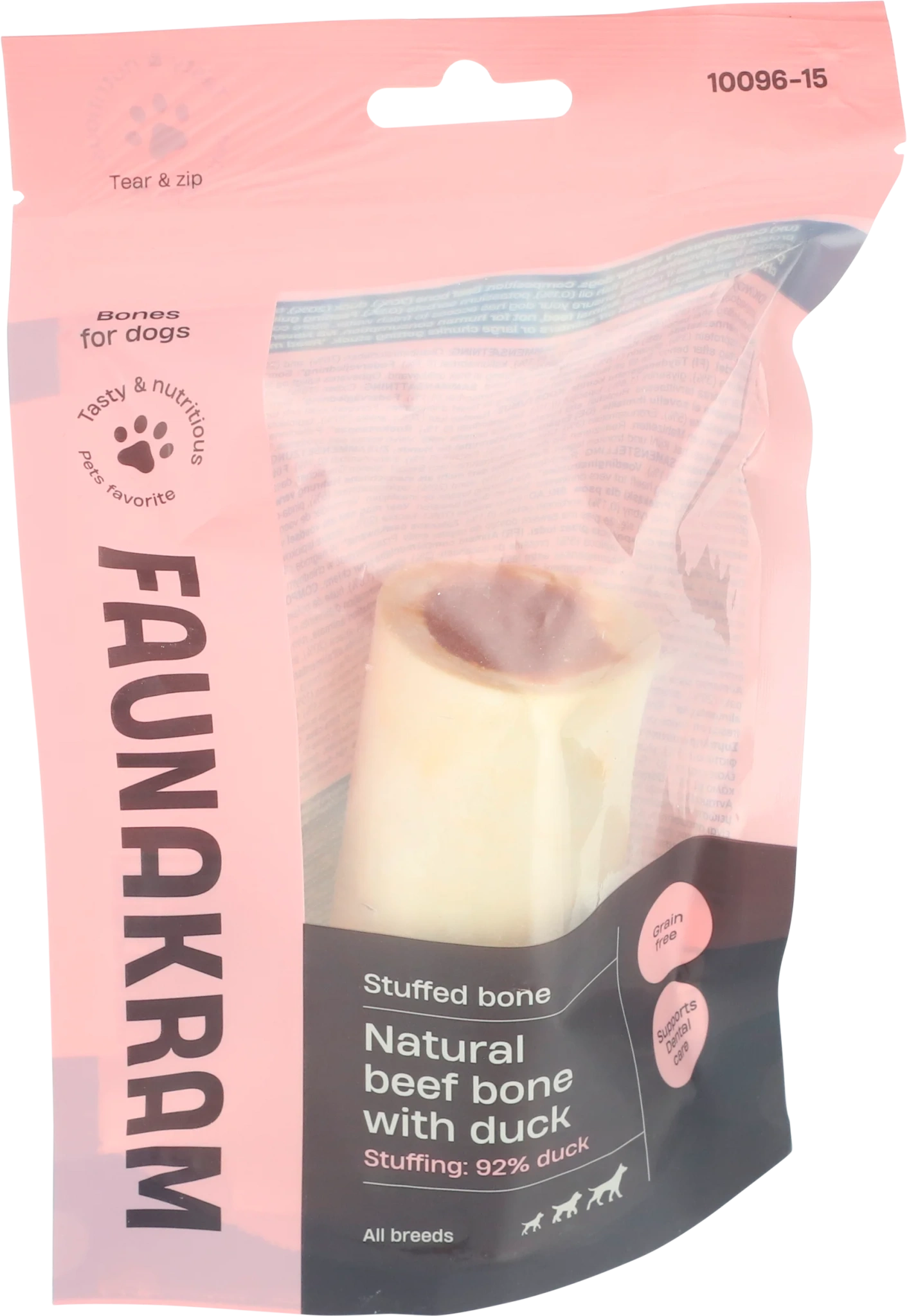 Faunakram Natural beef bone with stuffing: 92% duc