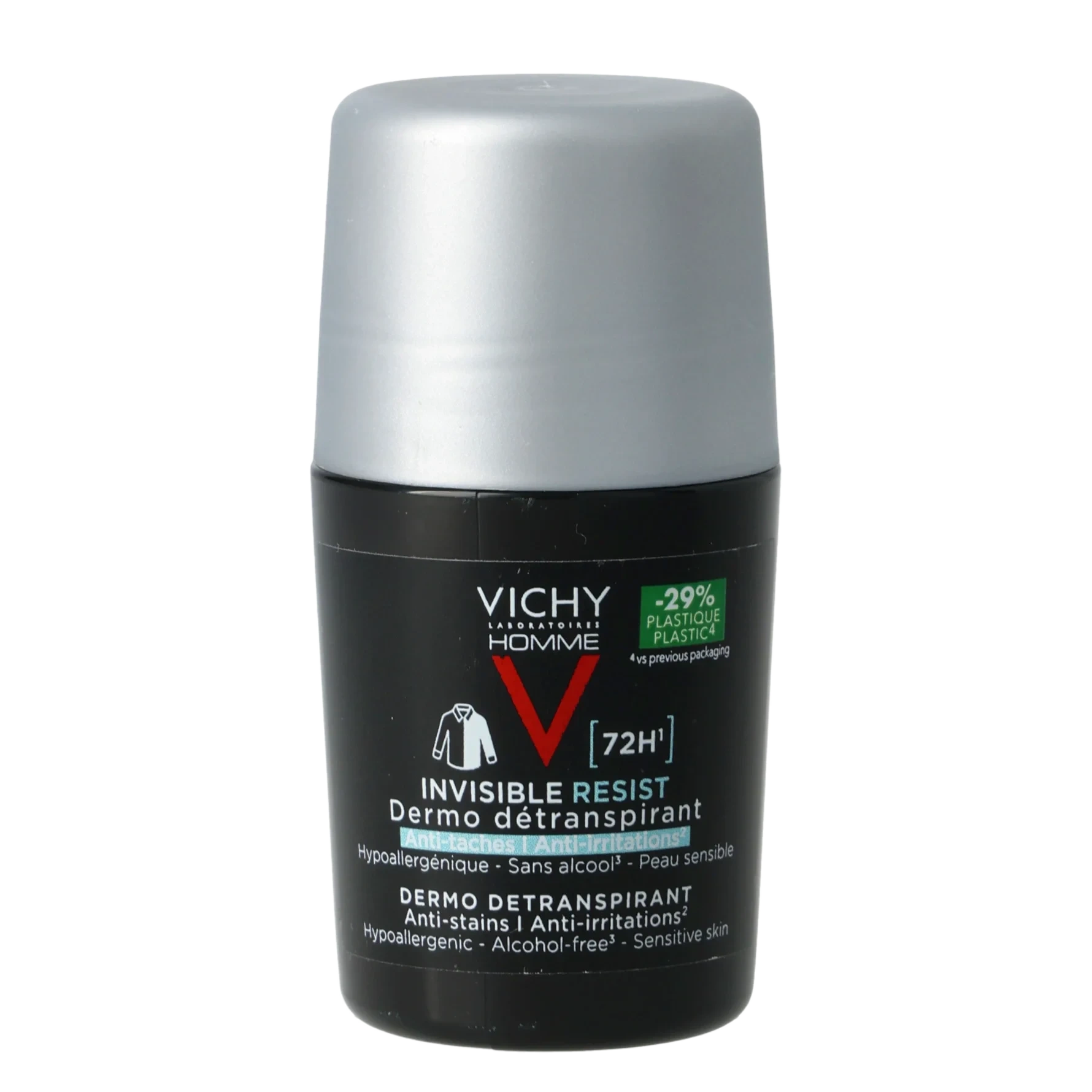 Vichy Homme Invisible Resist 72H Anti-Stain Deodorant Roll-On 50 ml