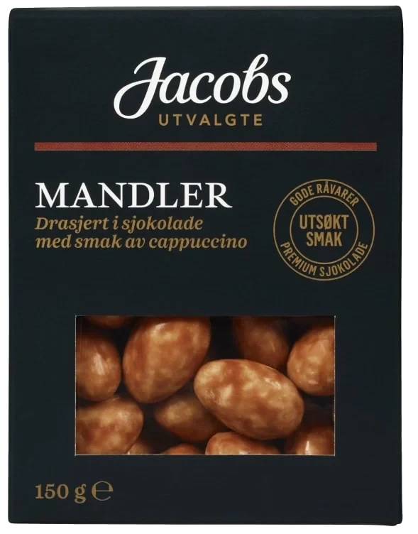 Mandler m/cappuccinosjokolade 150g