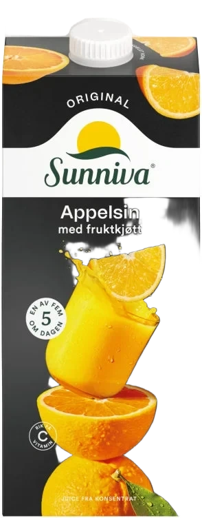 Sunniva Appelsinjuice/fruktkjøtt 1.75l Tine