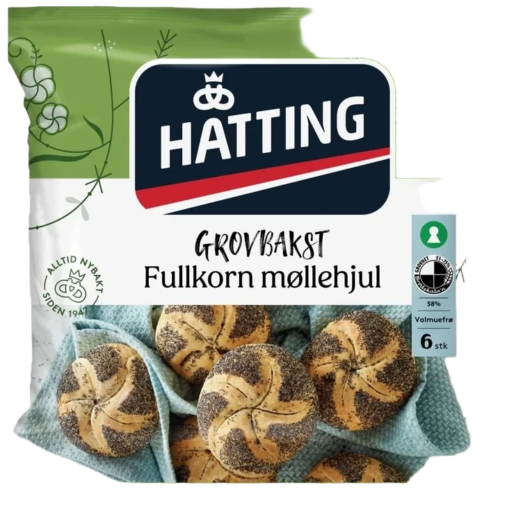 Fullkorn Møllehjul 420g Hatting