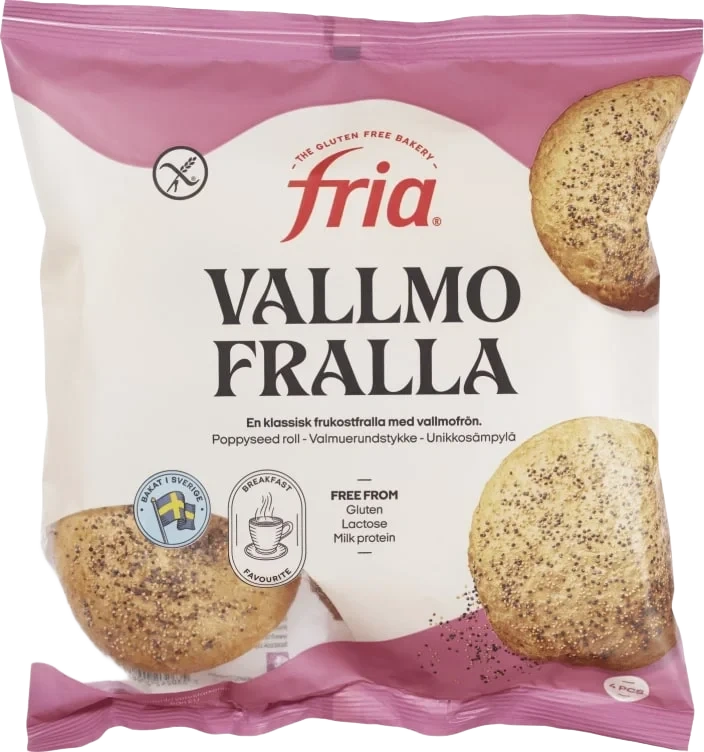 Rundstykker m/Valmuefrø glutenfri 280g Fria
