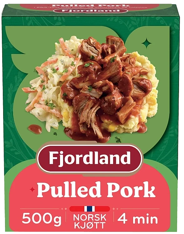 Pulled pork med potet- og maisstappe og coleslaw  500g