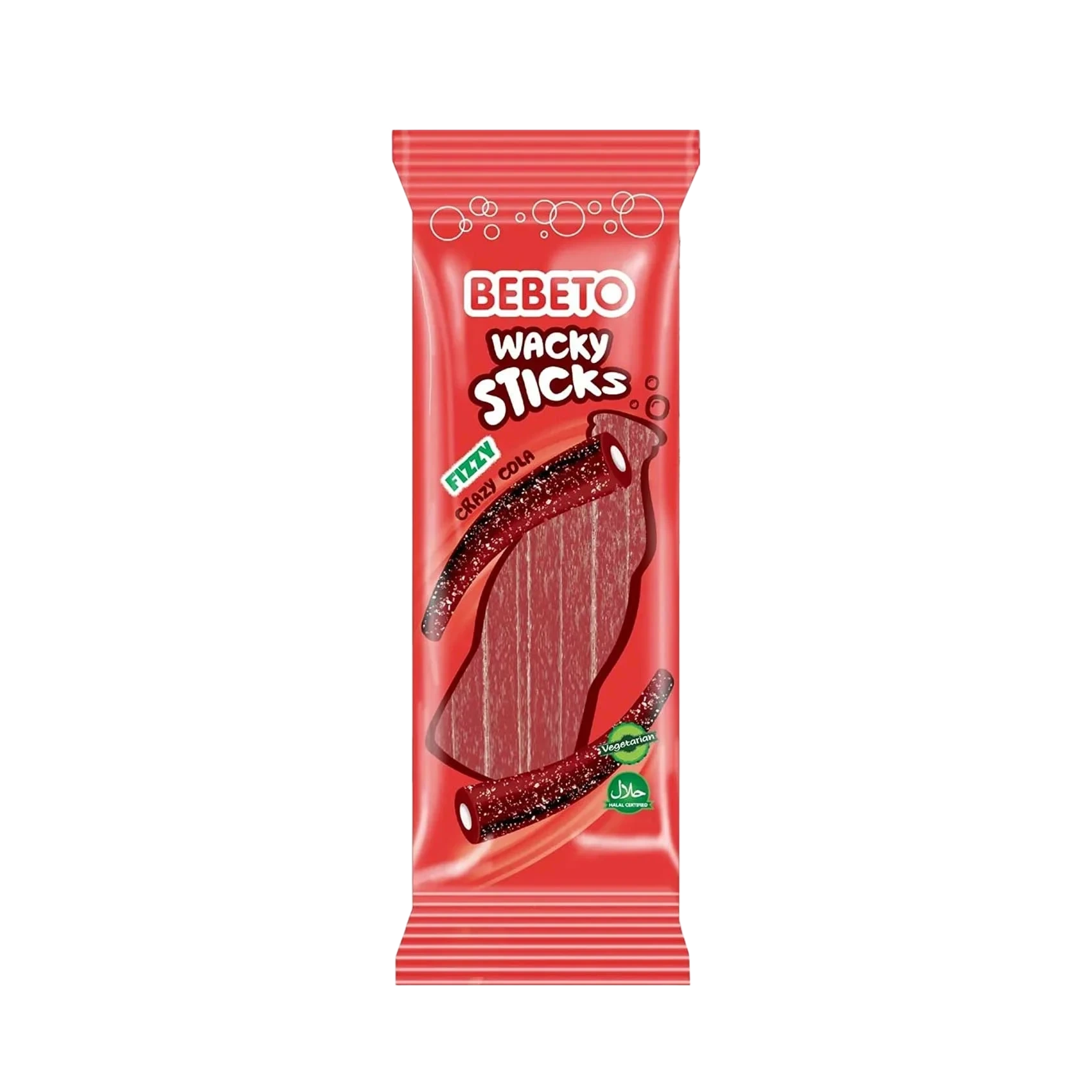 Bebeto Wacky Sticks Fizzy Cola 180g