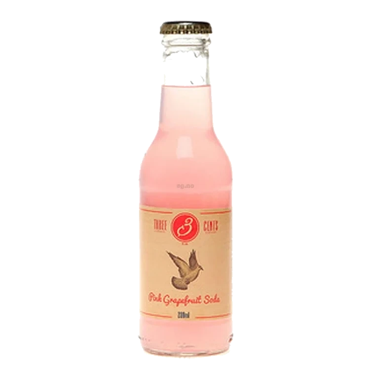 Three cents pink grapefruit soda   24x20cl