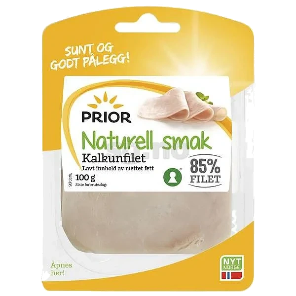 Kalkunfilet naturell skivet   100g