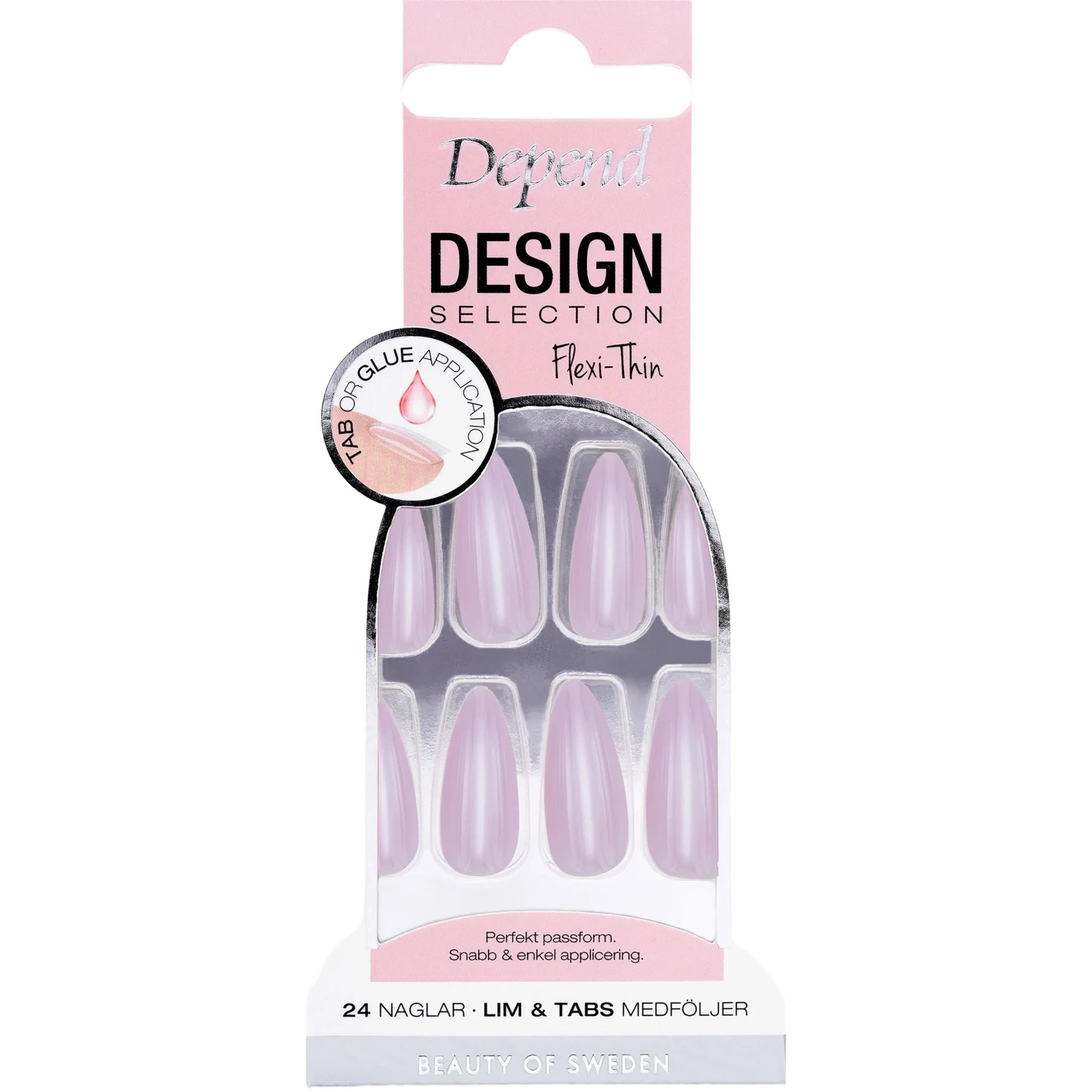 Depend Design Selection Almond Artificial Nail Cherry Blossom