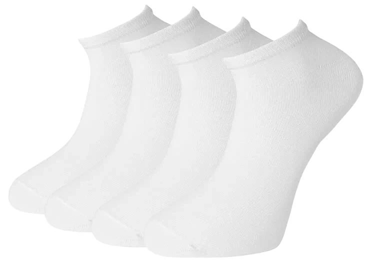 Ankle Socks X4 White 37-40