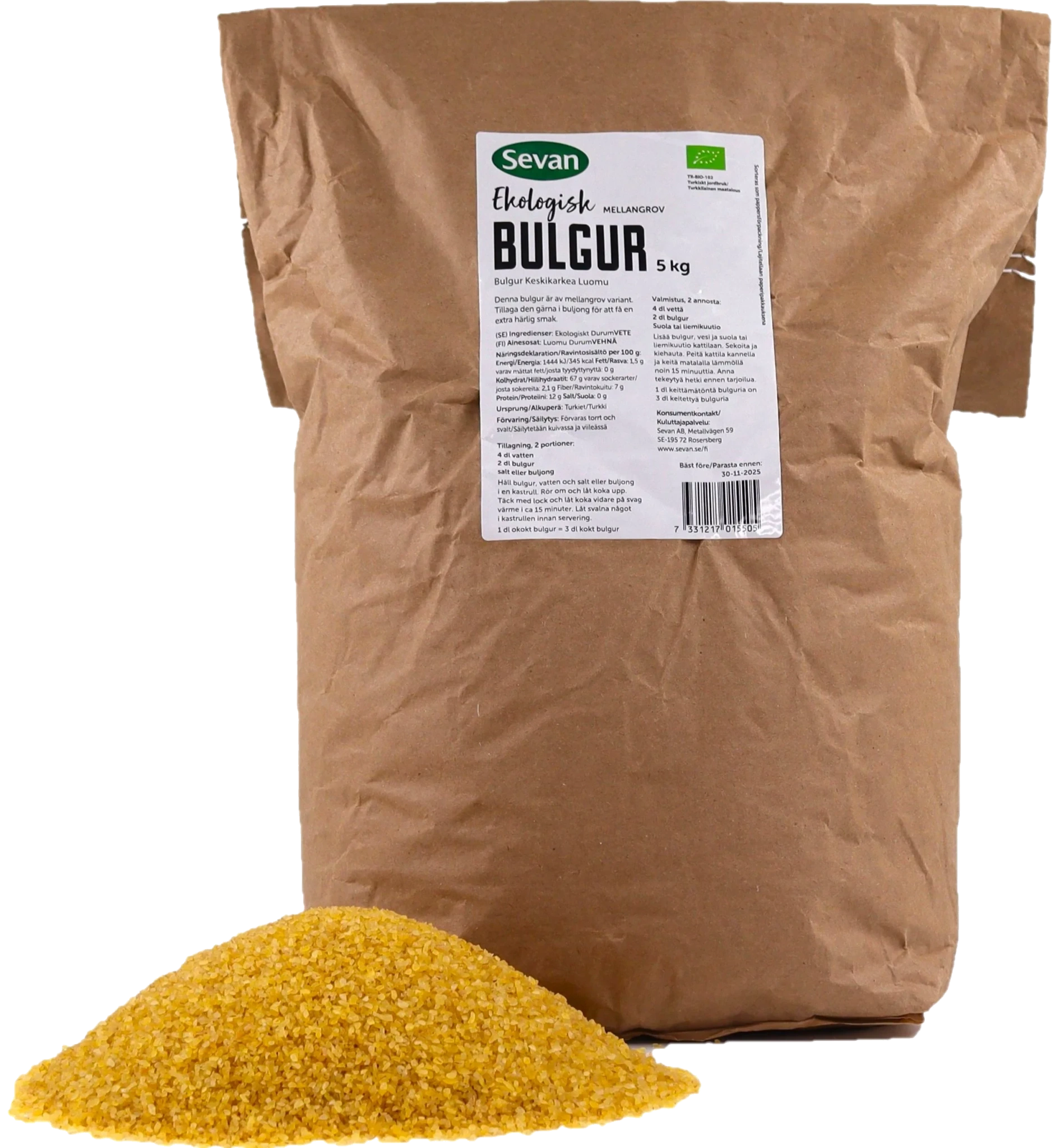 Bulgur Mellangrov EKO