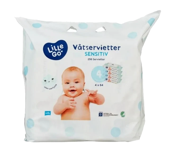 Våtservietter 4x64stk Lillego