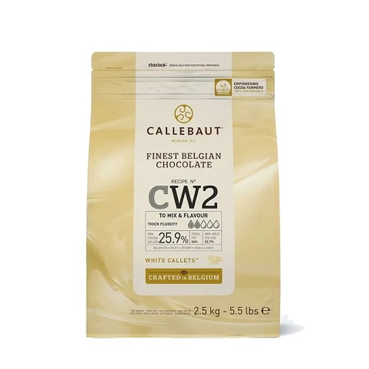 Hvit sjokolade pellets cw2 couverture   2,5kg