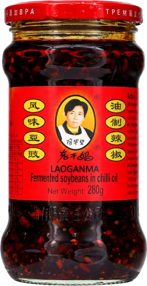 Lao Gan Ma Fermenterte Soyabønner Chili 210g