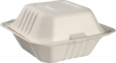 Takeaway Boks Hvit 152x153x77mm Sukkerrør