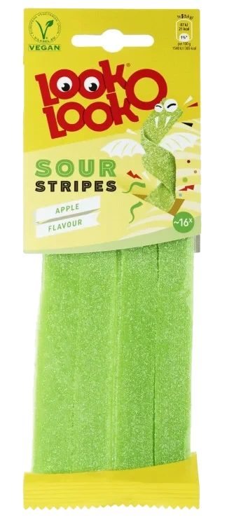 Sour Apple Stripes 90g Look-O-Look