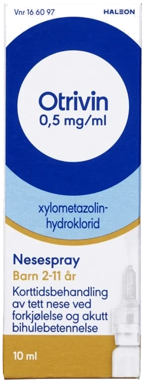 Otrivin Nesespray Barn 0,5mg 10ml