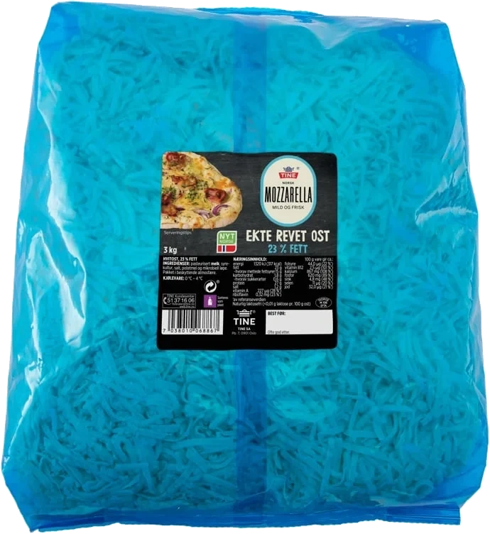 Revet mozzarella 23%   3kg