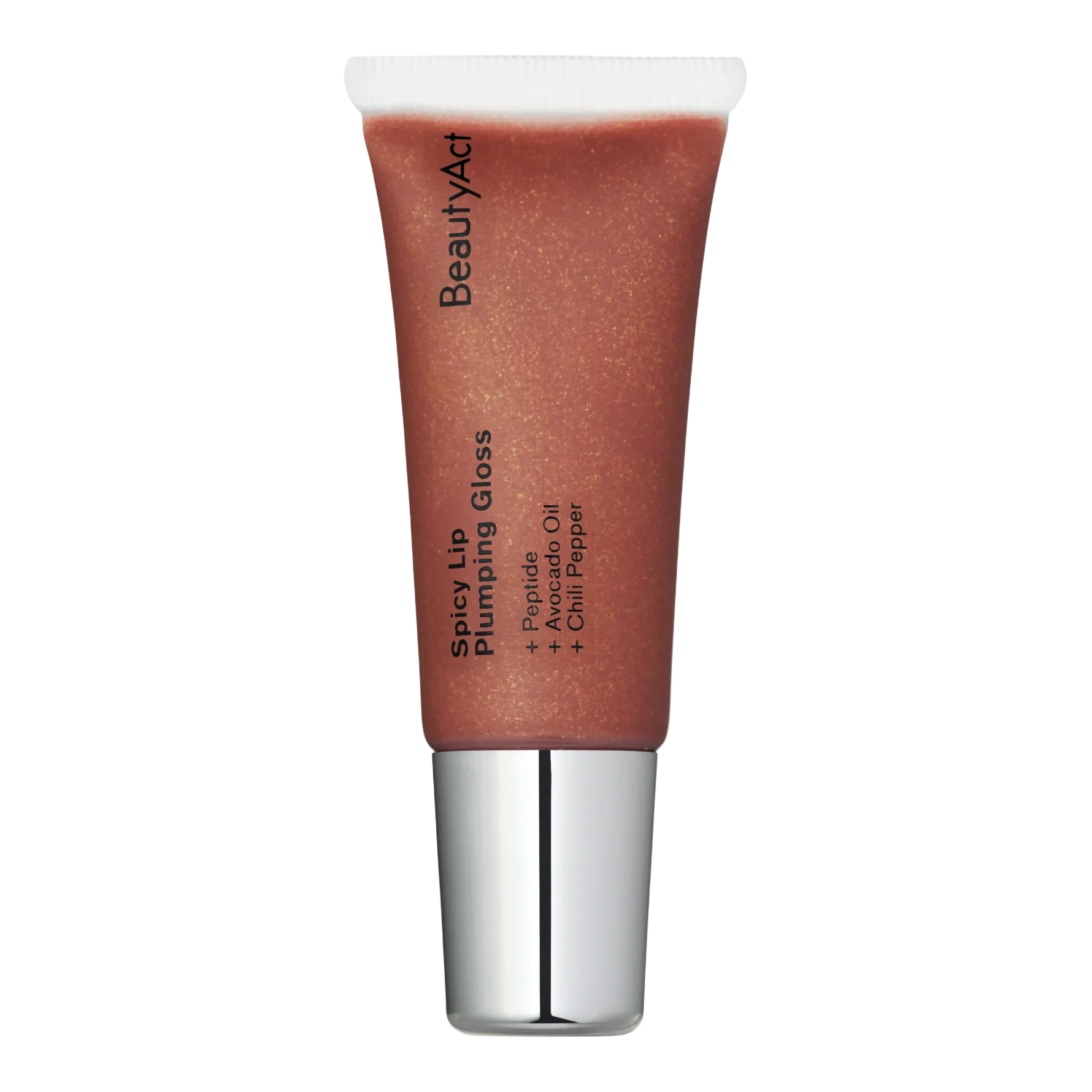 BeautyAct Spicy Lip Plumping Gloss Mocca Spice Glitter