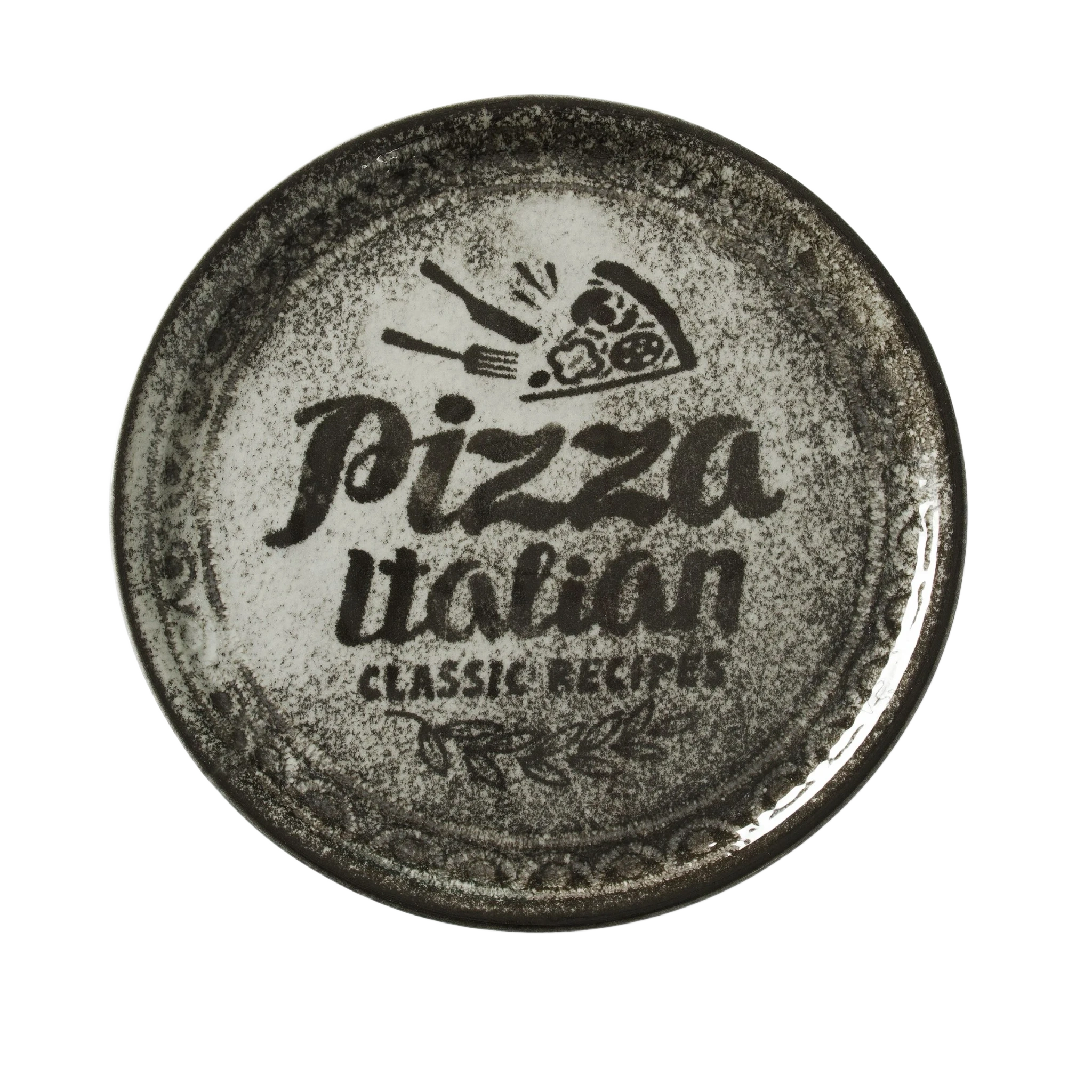 Receptsamling för pizzaplatta svart