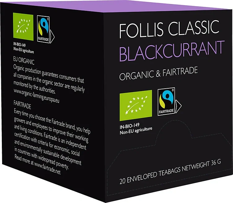 Blackcurrant, Økologisk & Fairtrade, 20 Stk, Follis Classic