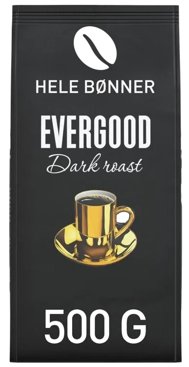 Evergood Dark Roast Hele Bønner 500g