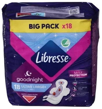 Libresse Bind Ultra Goodnight Wing Big Pk 18 stk