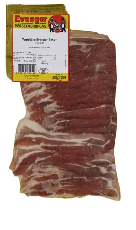 Evangerbacon skivet Eldhusrøkt Ca200g