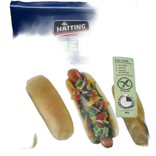 Pølsebrød Glutenfri 4stk 260g Hatting