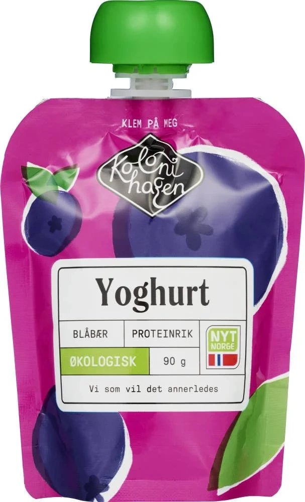 Kolonihagen Yoghurt med blåbær