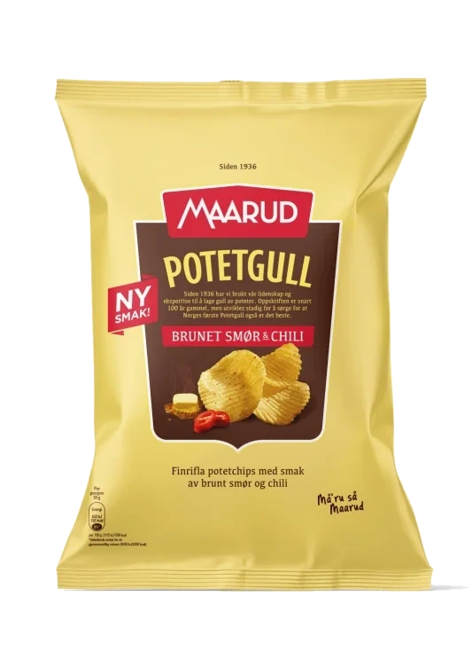 Potetgull Brunet Smør&Chili 200g Maarud
