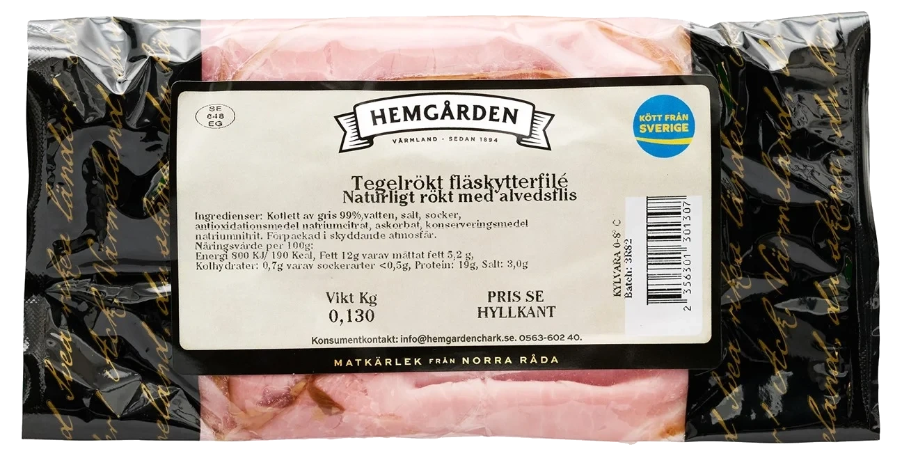Tegelrökt Fläskytterfilé PB