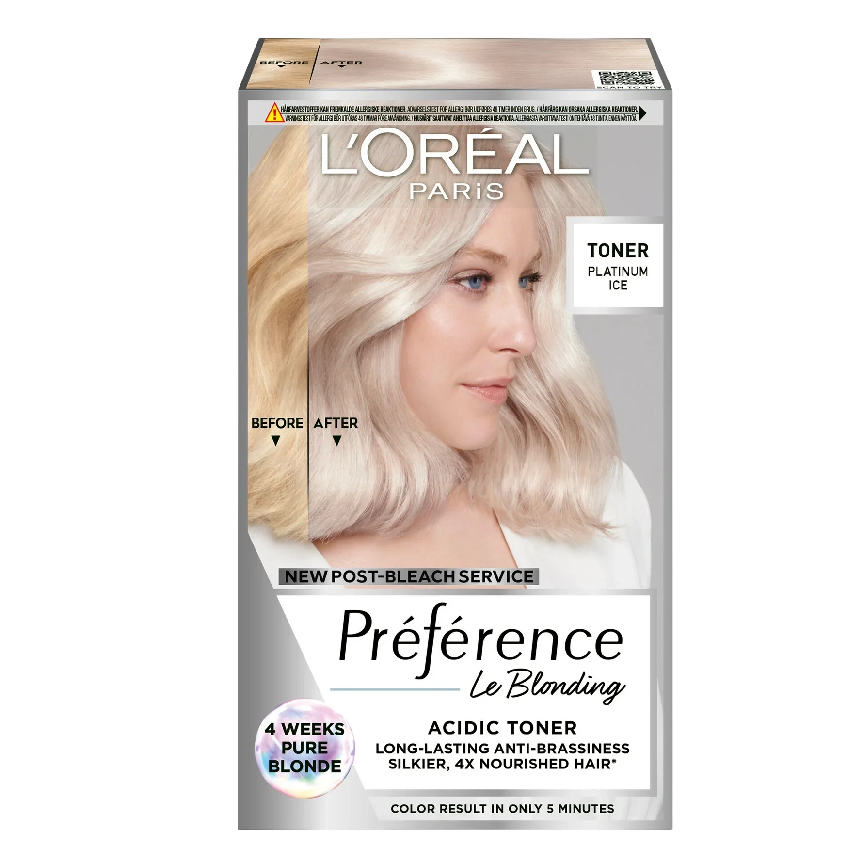 L'Oréal Paris Préférence Le Blonding Advanced Bleach 01 Acidic Toners Platinum Ice