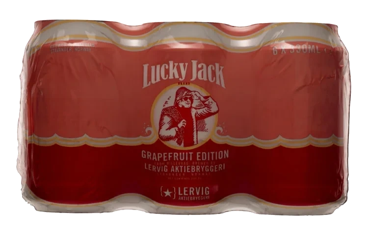 Lucky Jack Grapefruit 0,33lx6 boks Lervig