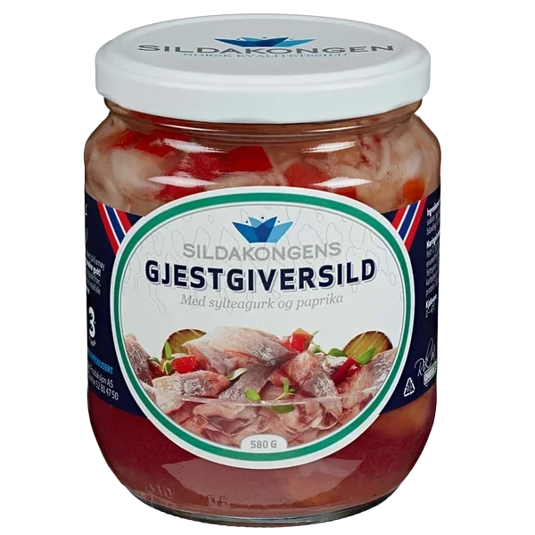 Gjestgiversild 580g Glass Sildakongen