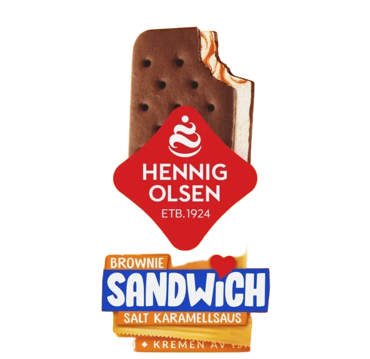 Sandwich Brownie Salt Karamell 6stk Hennig-Olsen
